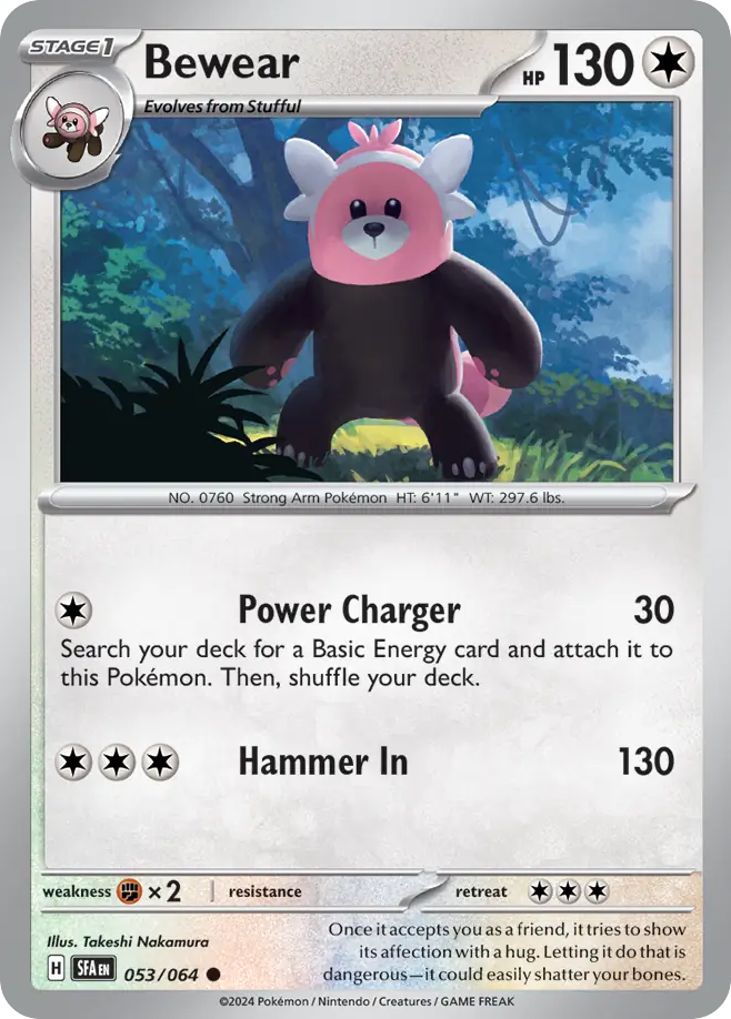 Bewear 53/64 — English Pokémon Shrouded Fable (2024)