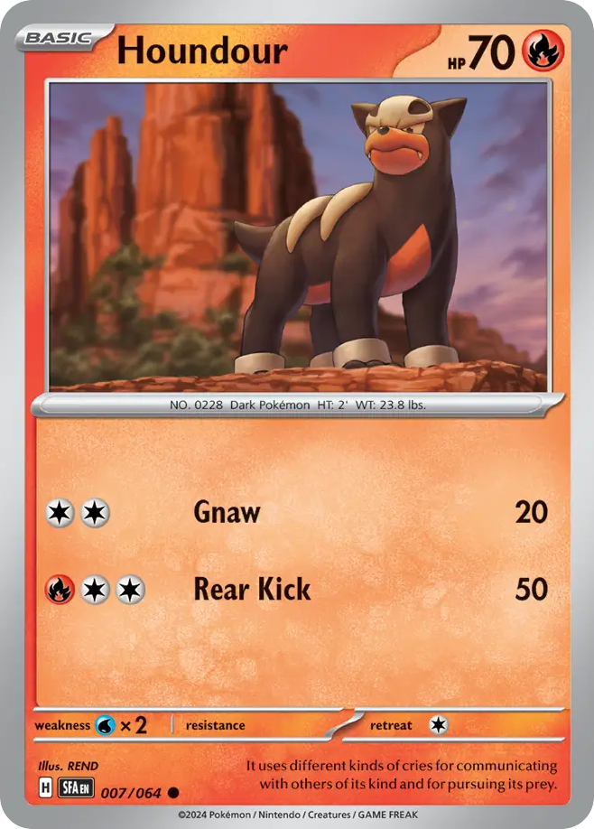 Houndour 7/64 — English Pokémon Shrouded Fable (2024)