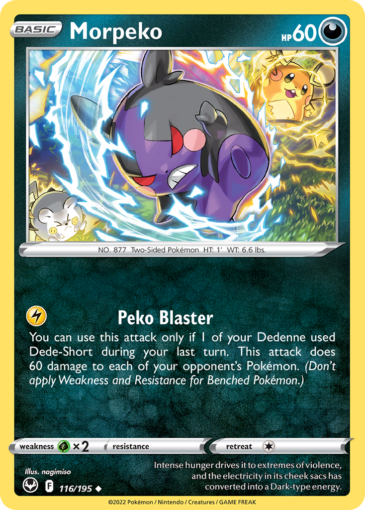 Morpeko 116/195 — English Pokémon Silver Tempest (2022)