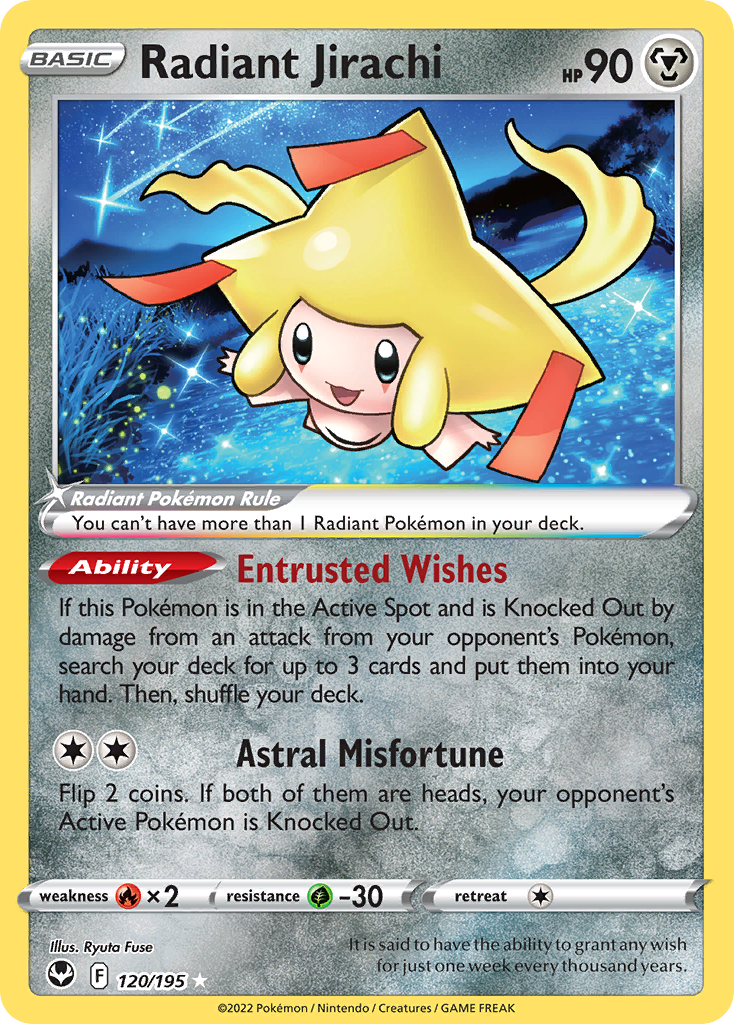 Radiant Jirachi 120/195 — English Pokémon Silver Tempest (2022)