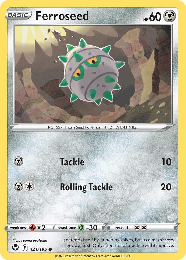 Ferroseed 121/195 — English Pokémon Silver Tempest (2022)