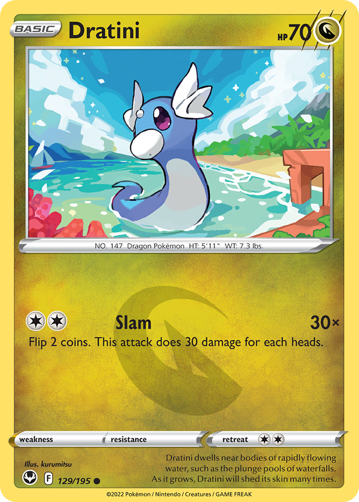 Dratini 129/195 — English Pokémon Silver Tempest (2022)