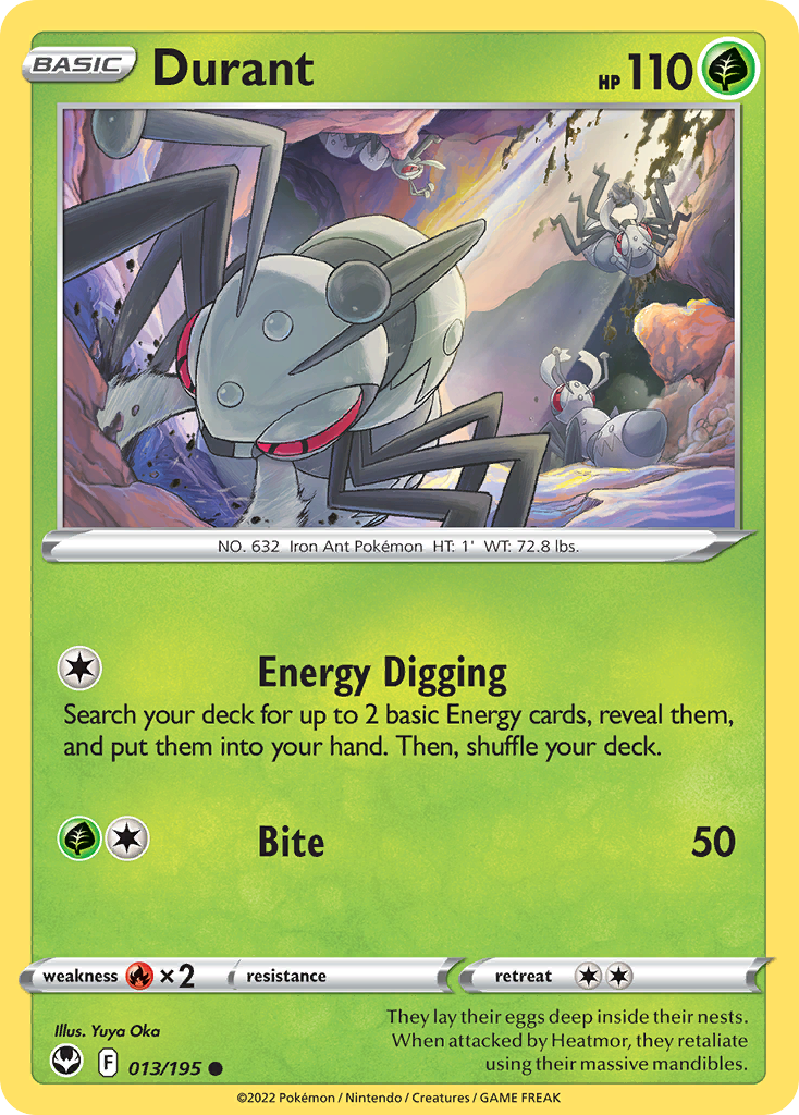 Durant 13/195 — English Pokémon Silver Tempest (2022)