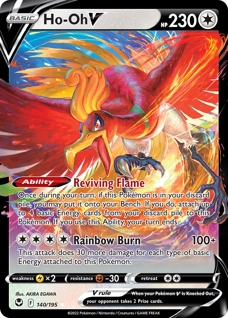 Ho-Oh V 140/195 — English Pokémon Silver Tempest (2022)