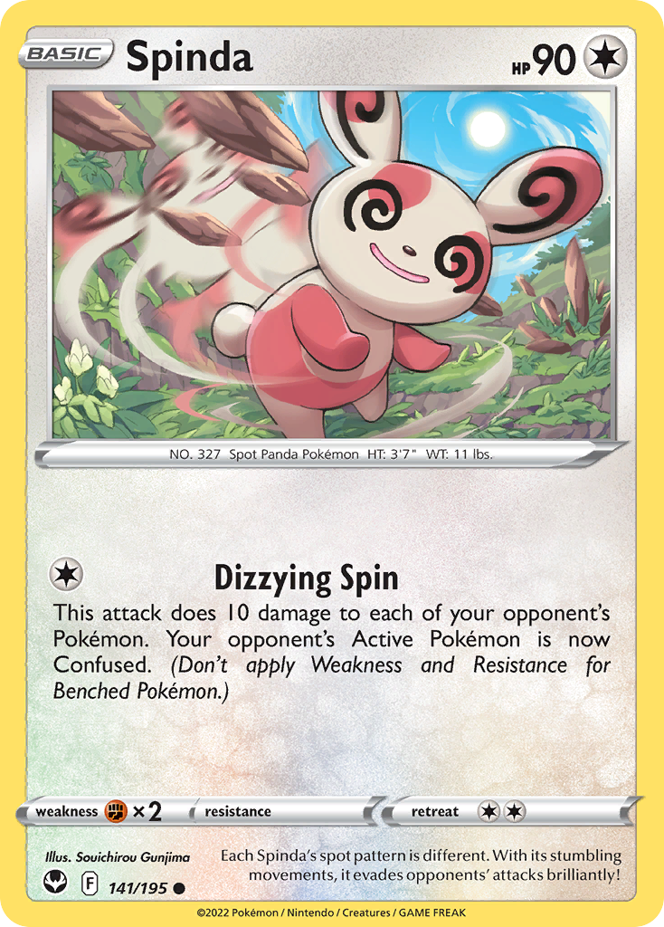 Spinda 141/195 — English Pokémon Silver Tempest (2022)