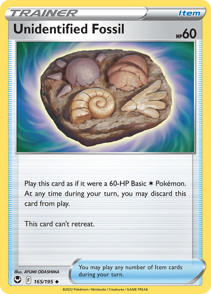 Unidentified Fossil 165/195 — English Pokémon Silver Tempest (2022)