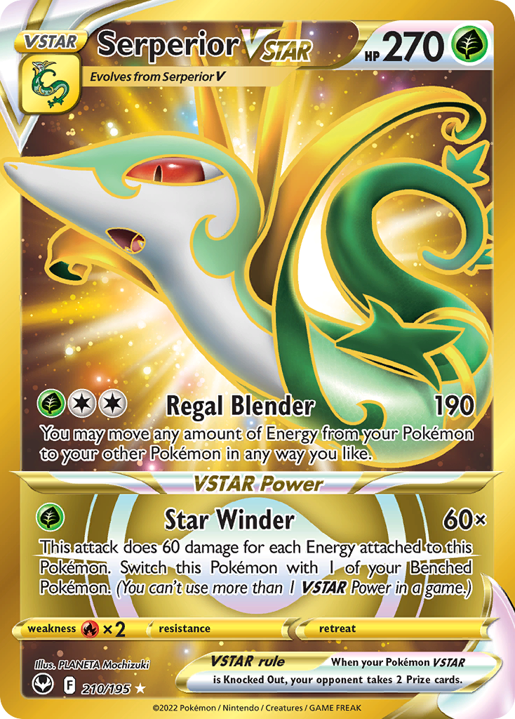 Serperior VSTAR 210/195 — English Pokémon Silver Tempest (2022)