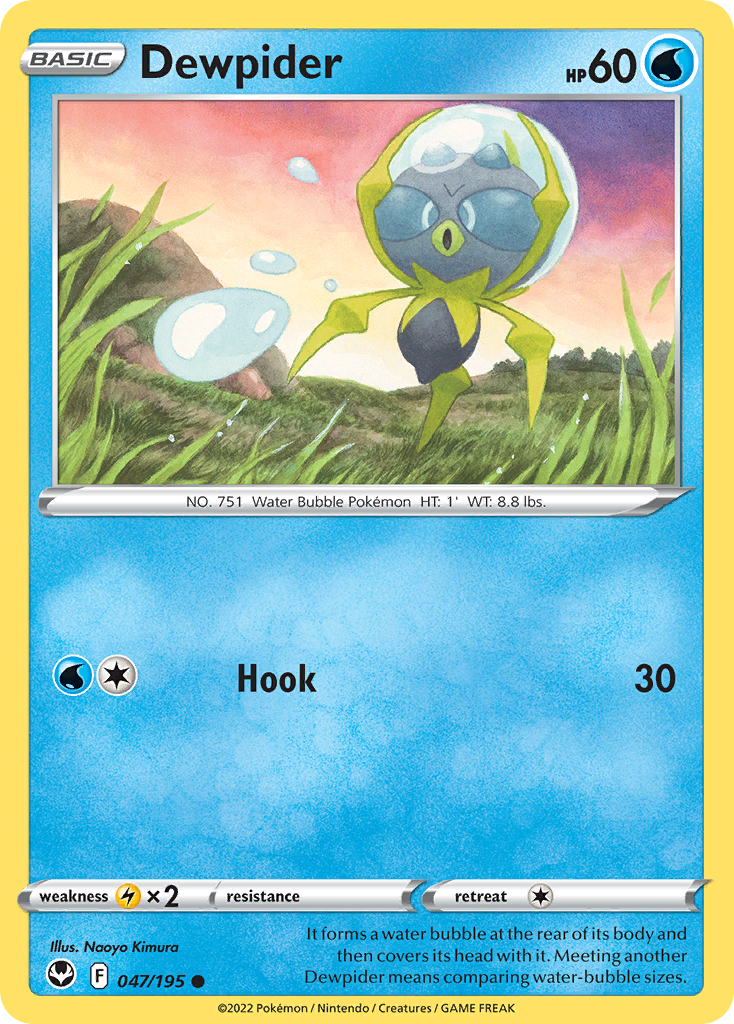 Dewpider 47/195 — English Pokémon Silver Tempest (2022)