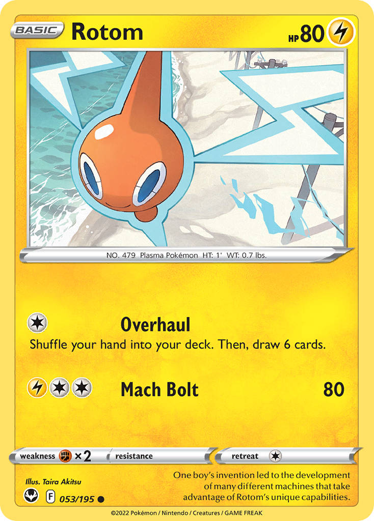 Rotom 53/195 — English Pokémon Silver Tempest (2022)