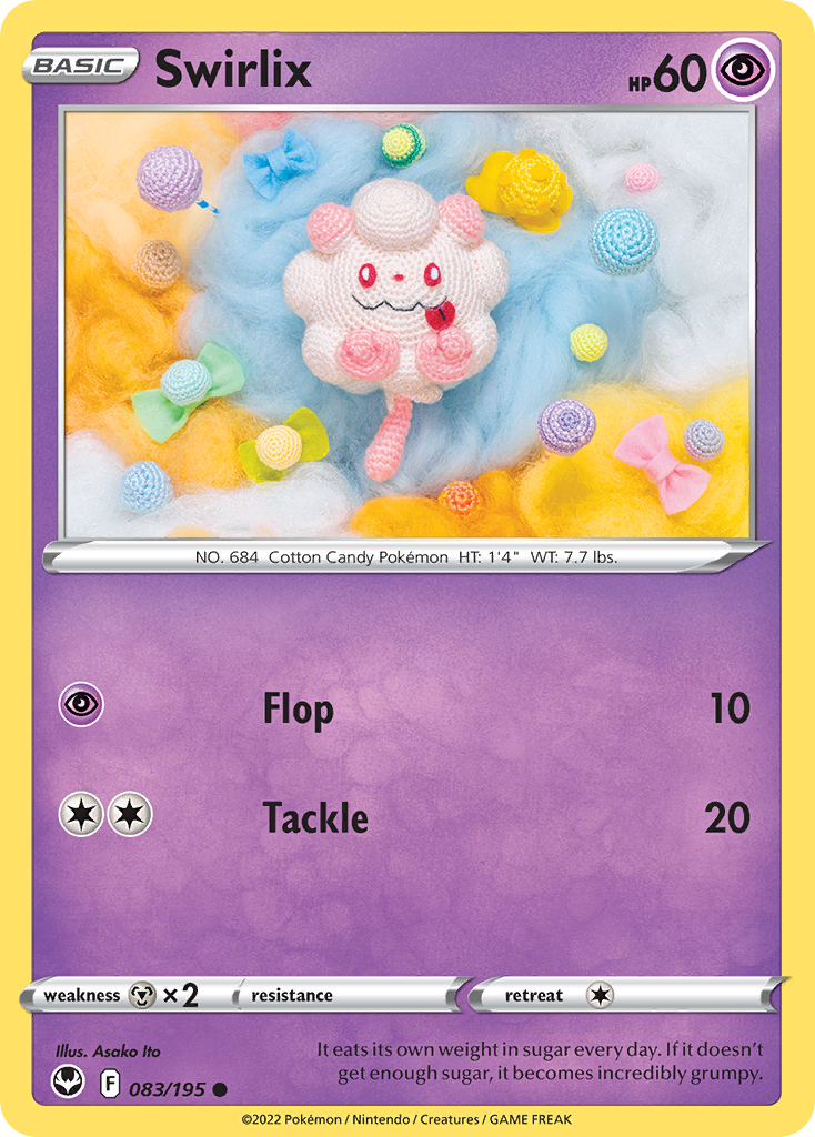Swirlix 83/195 — English Pokémon Silver Tempest (2022)
