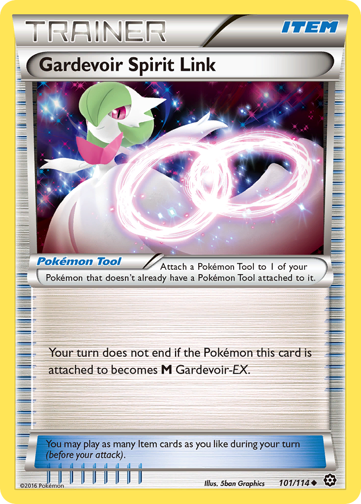 Gardevoir Spirit Link 101/114 English Pokémon card from Steam Siege (2016)