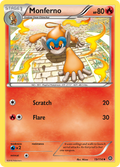 Monferno 19/114 English Pokémon card from Steam Siege (2016)
