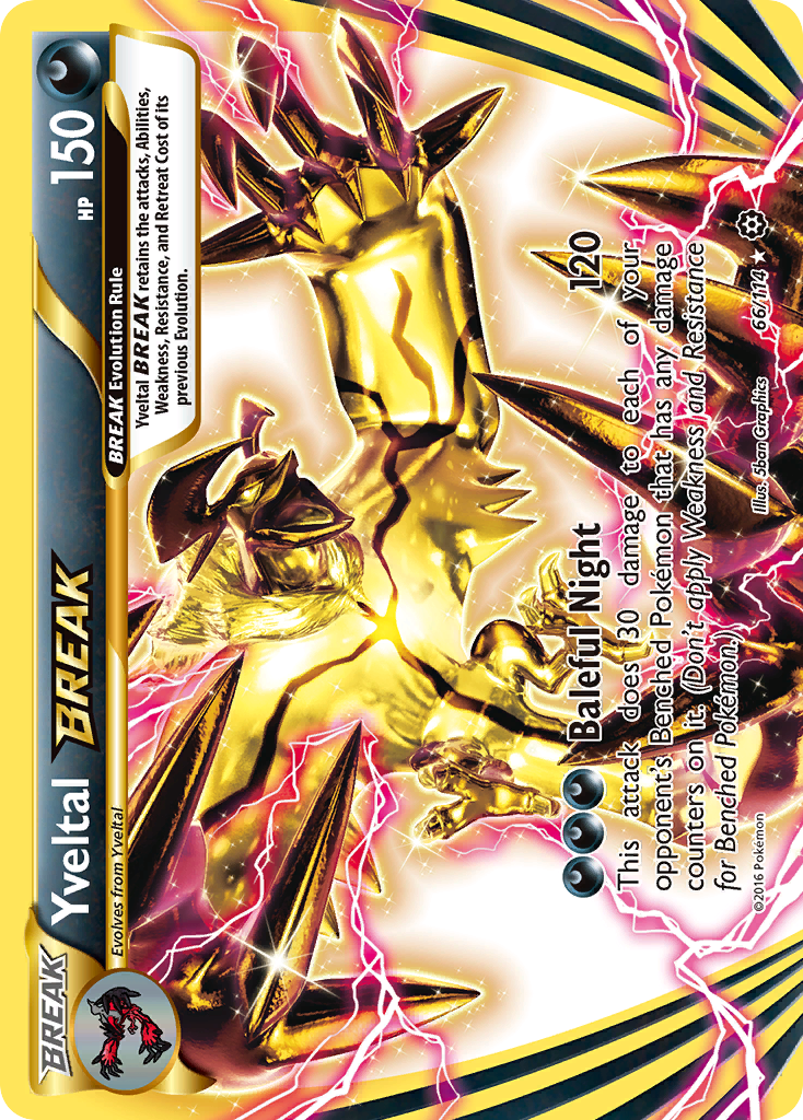 Yveltal BREAK 66/114 English Pokémon card from Steam Siege (2016)