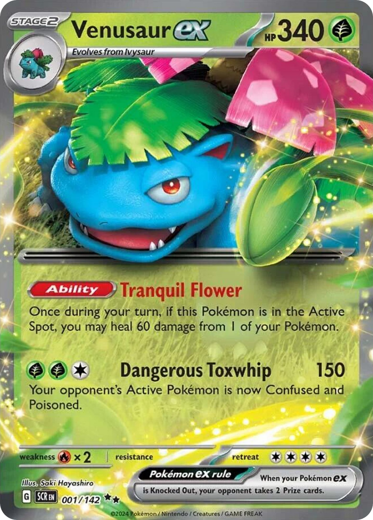 Venusaur ex 1/142 — English Pokémon Stellar Crown (2024)