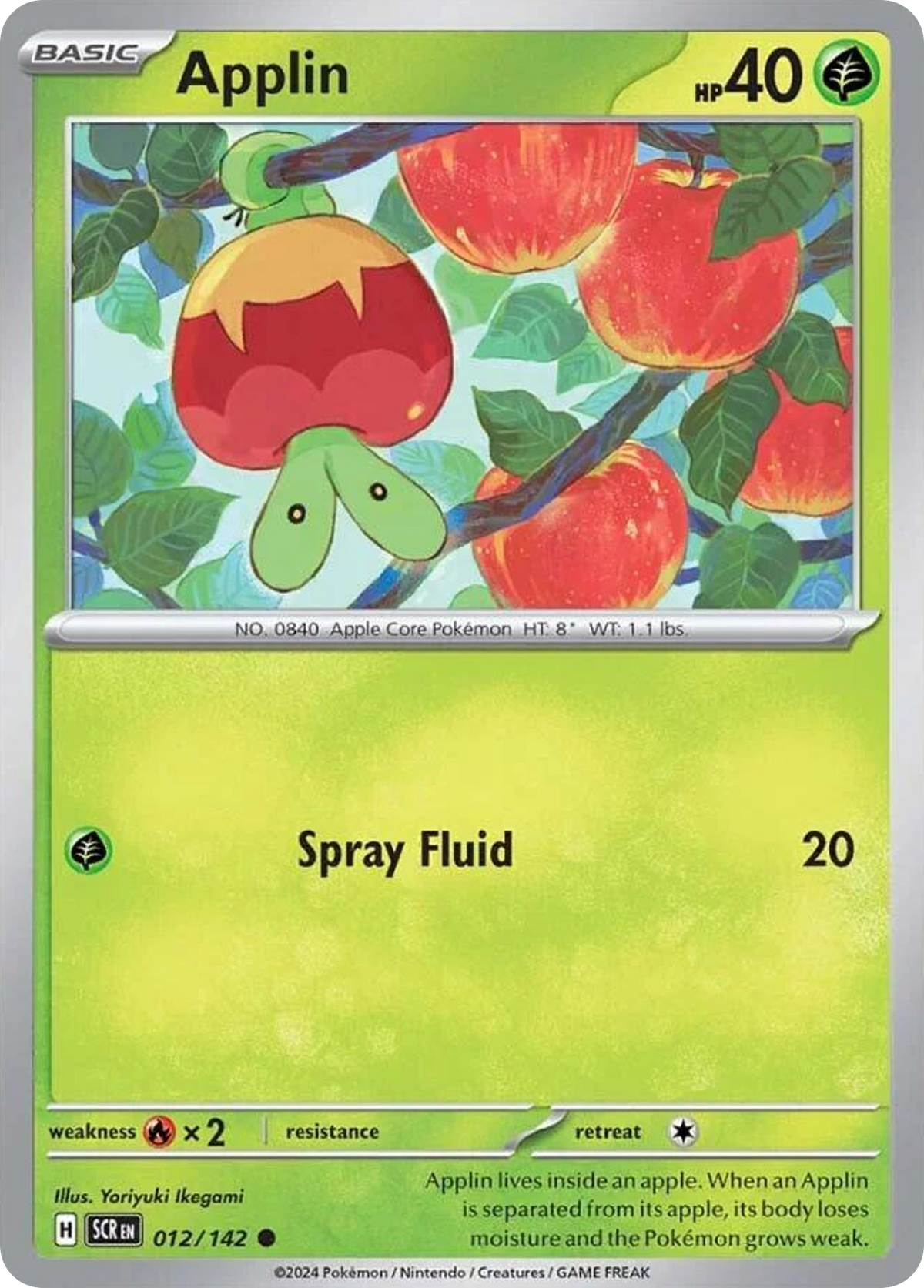 Applin 12/142 — English Pokémon Stellar Crown (2024)