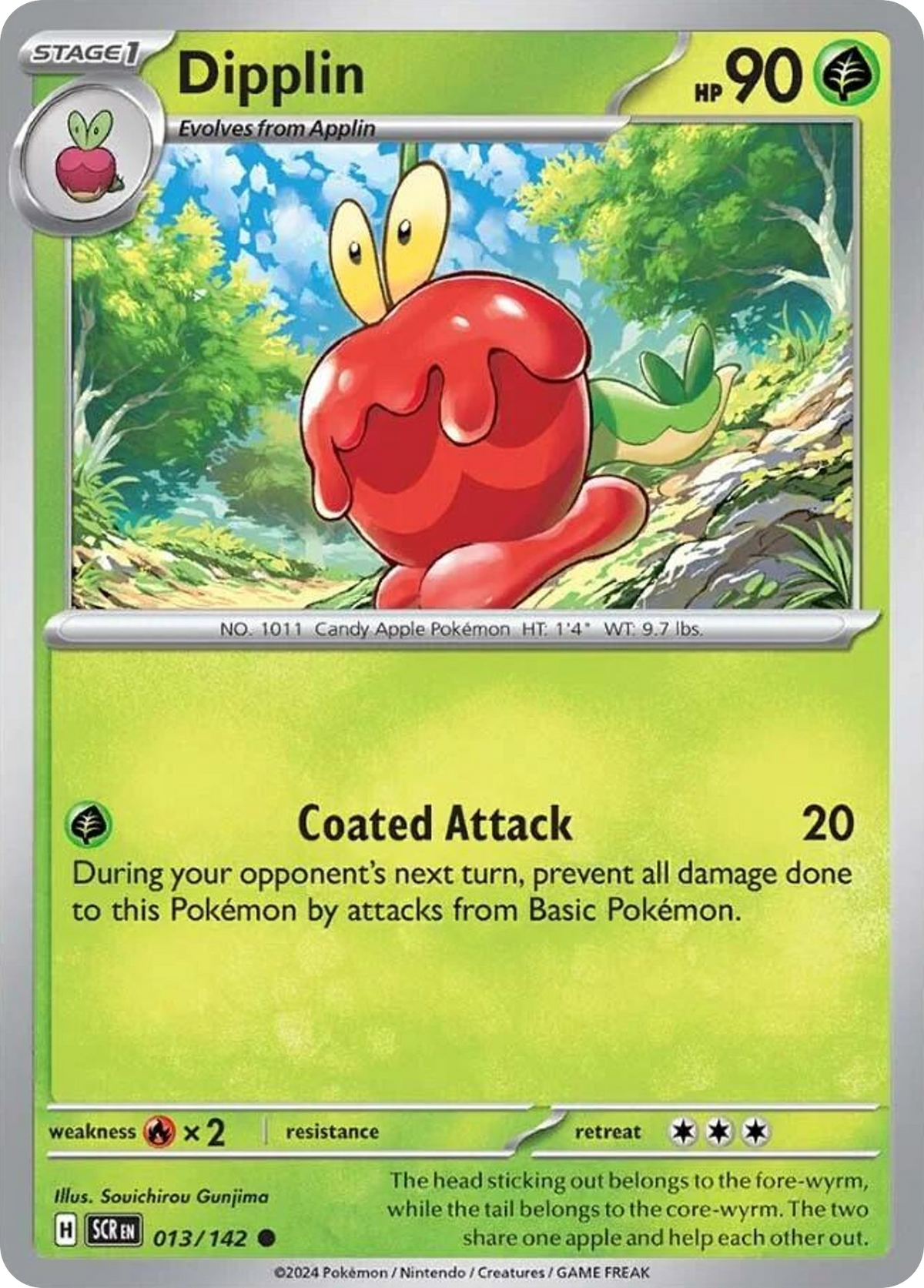 Dipplin 13/142 — English Pokémon Stellar Crown (2024)