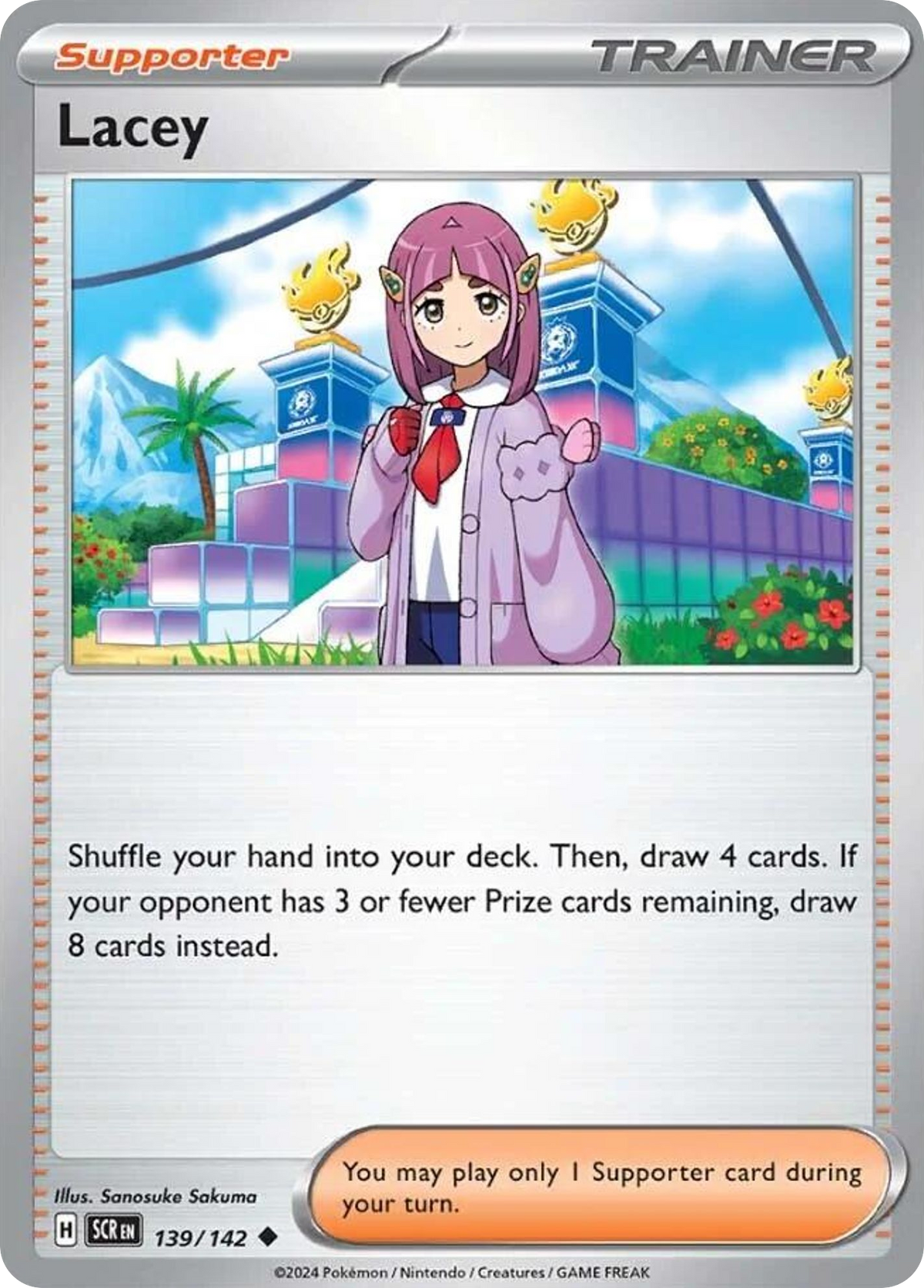 Lacey 139/142 — English Pokémon Stellar Crown (2024)