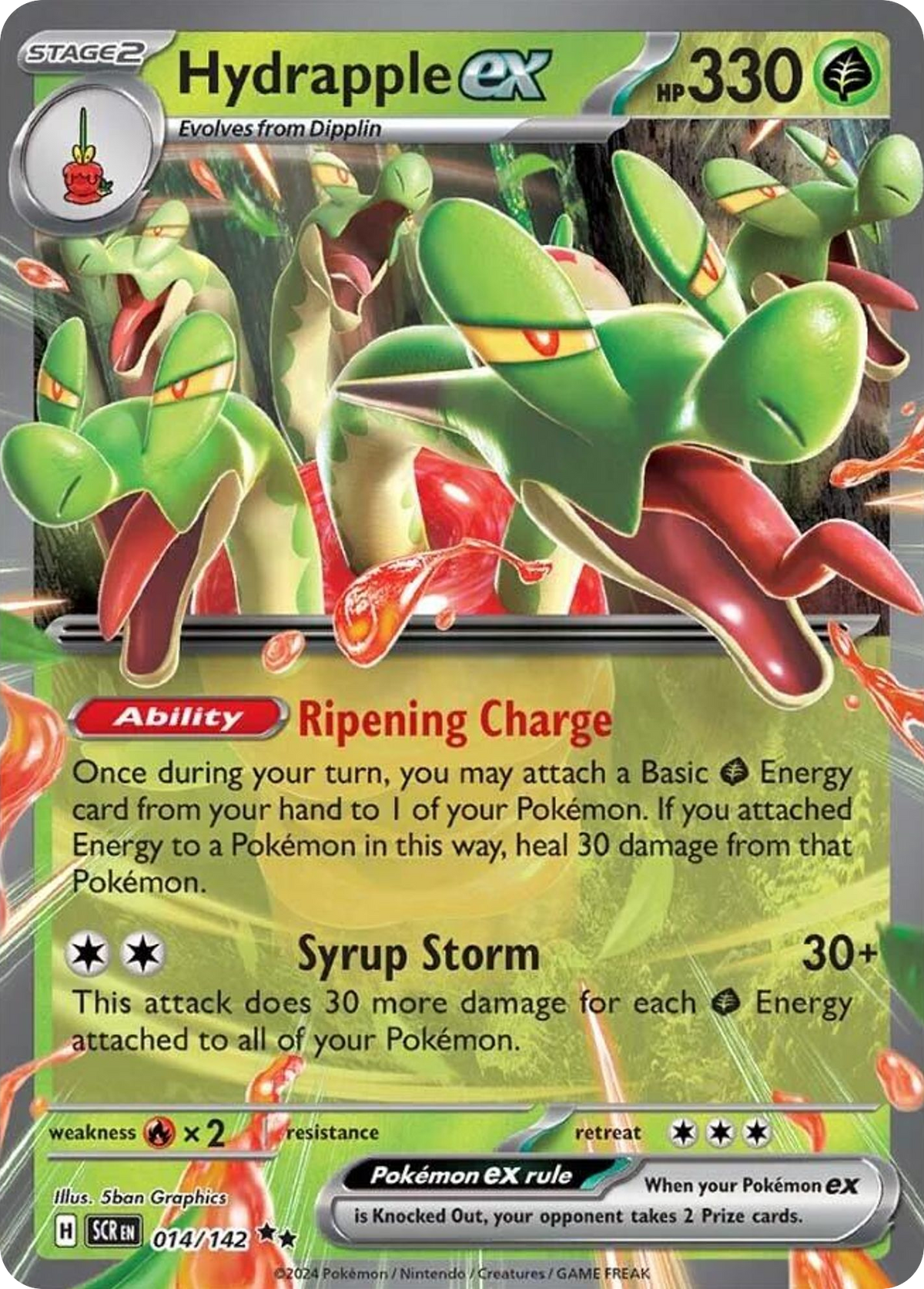 Hydrapple ex 14/142 — English Pokémon Stellar Crown (2024)