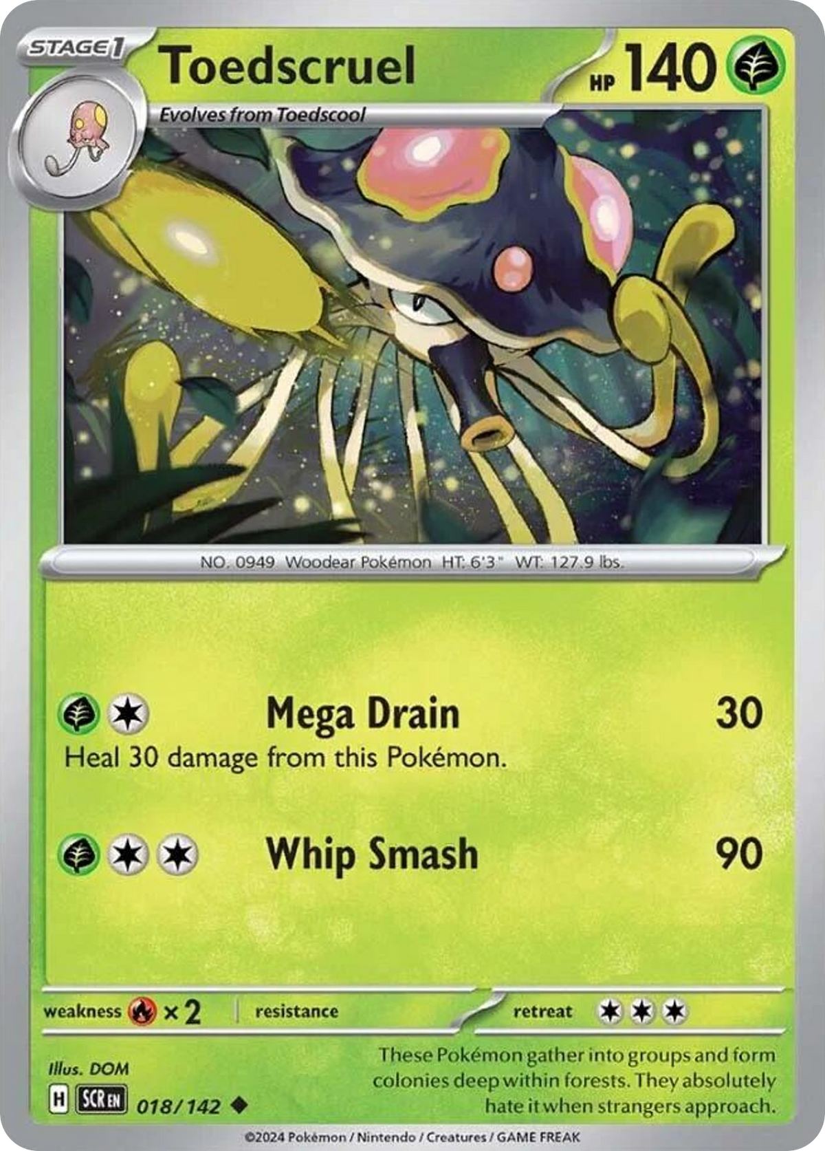 Toedscruel 18/142 — English Pokémon Stellar Crown (2024)