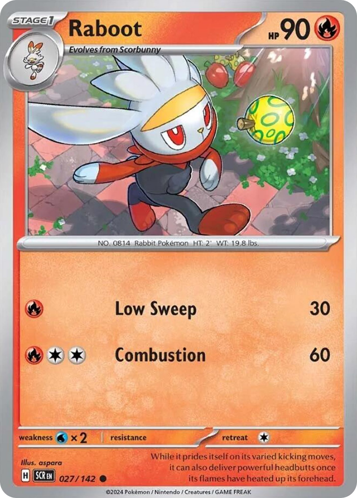 Raboot 27/142 — English Pokémon Stellar Crown (2024)