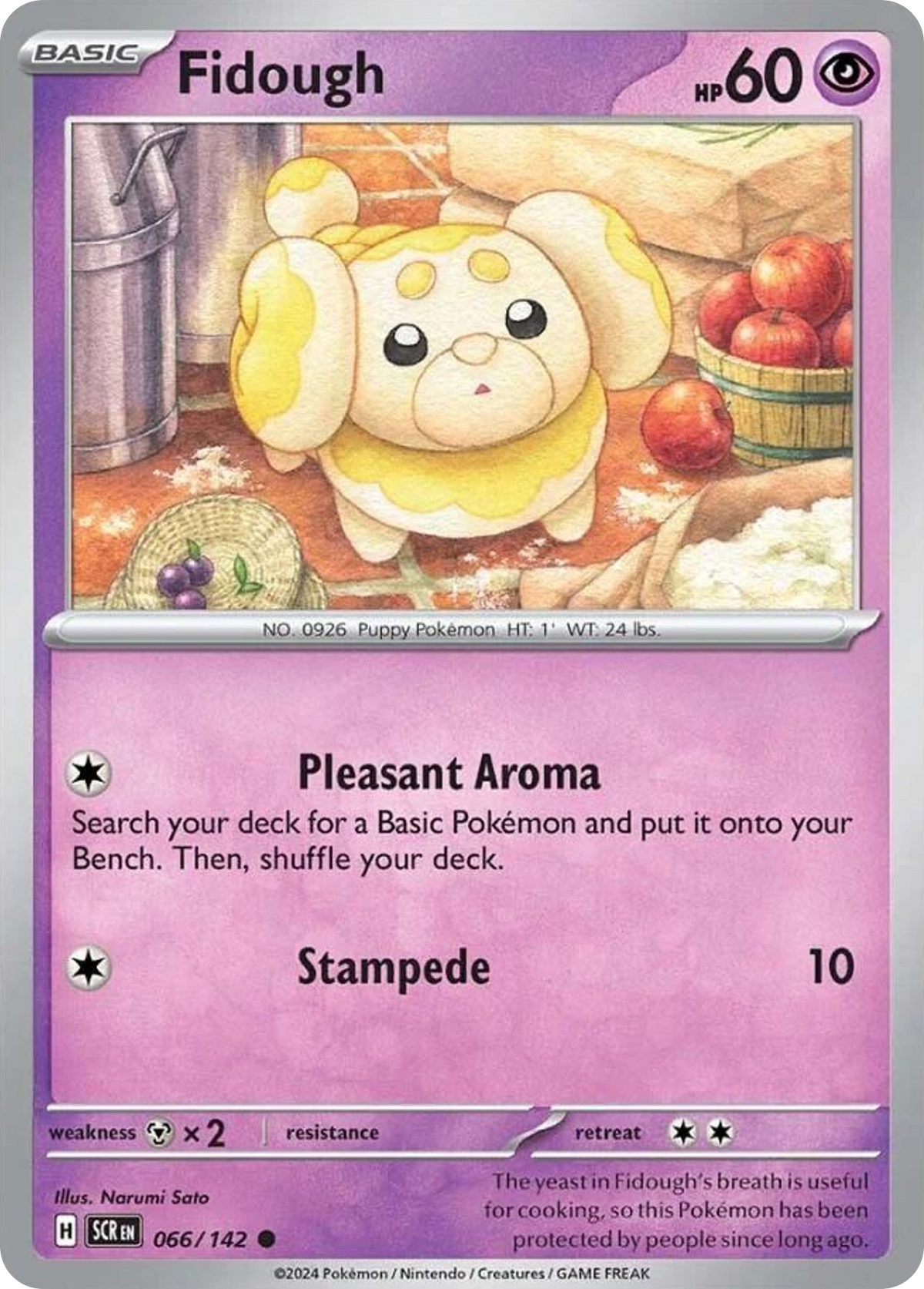 Fidough 66/142 — English Pokémon Stellar Crown (2024)