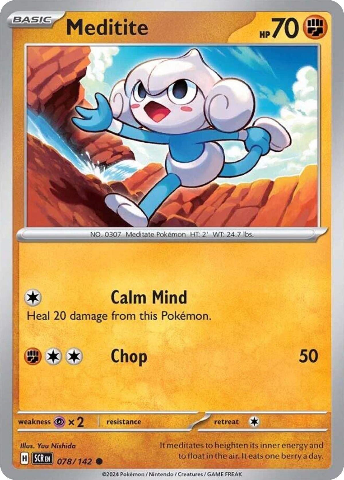 Meditite 78/142 — English Pokémon Stellar Crown (2024)