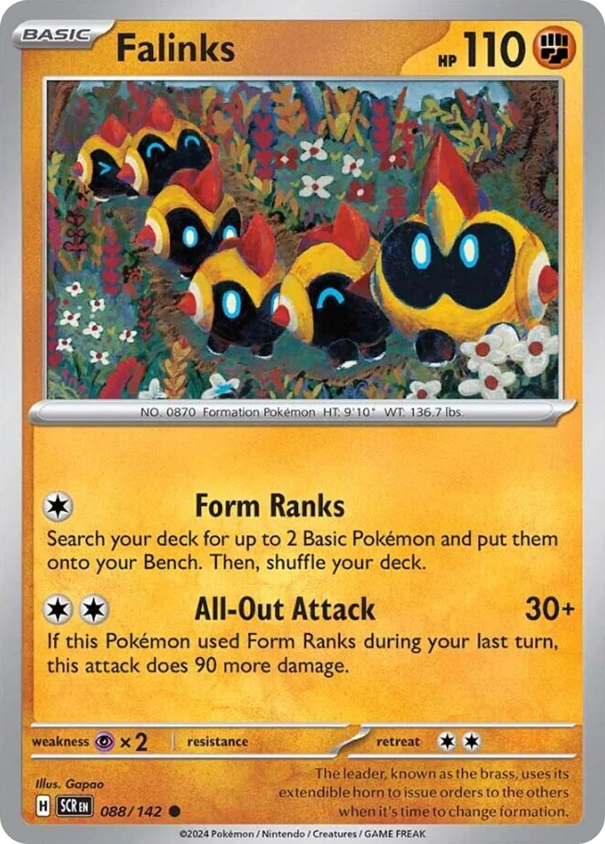 Falinks 88/142 — English Pokémon Stellar Crown (2024)