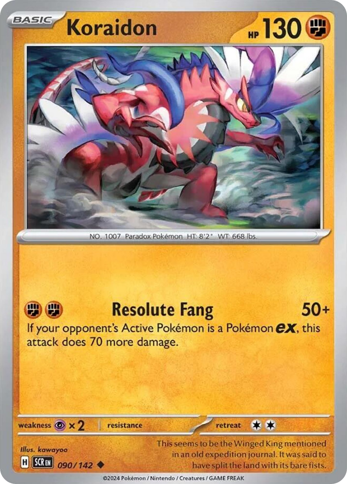 Koraidon 90/142 — English Pokémon Stellar Crown (2024)