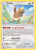 Eevee 101a/149 English Pokémon card from Sun & Moon (2017) — alternate artwork