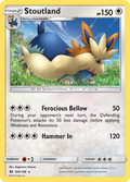 Stoutland 105/149 English Pokémon card from Sun & Moon (2017)