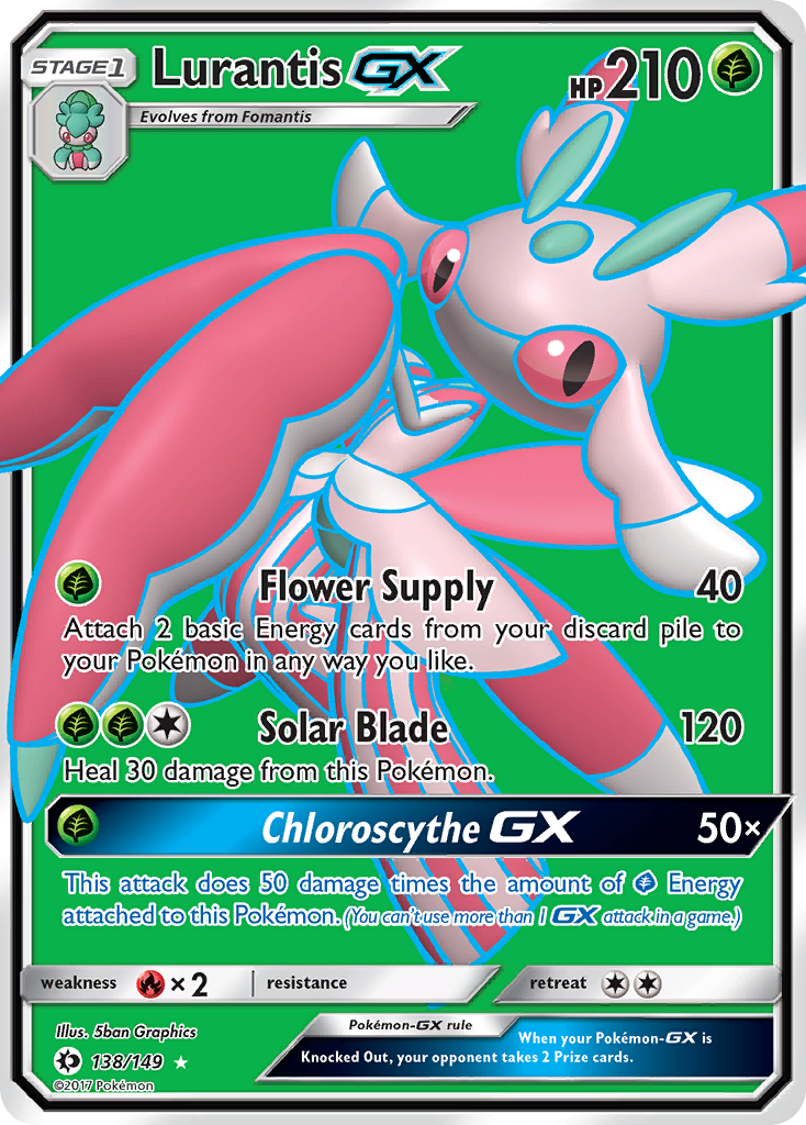 Lurantis-GX 138/149 English Pokémon card from Sun & Moon (2017)