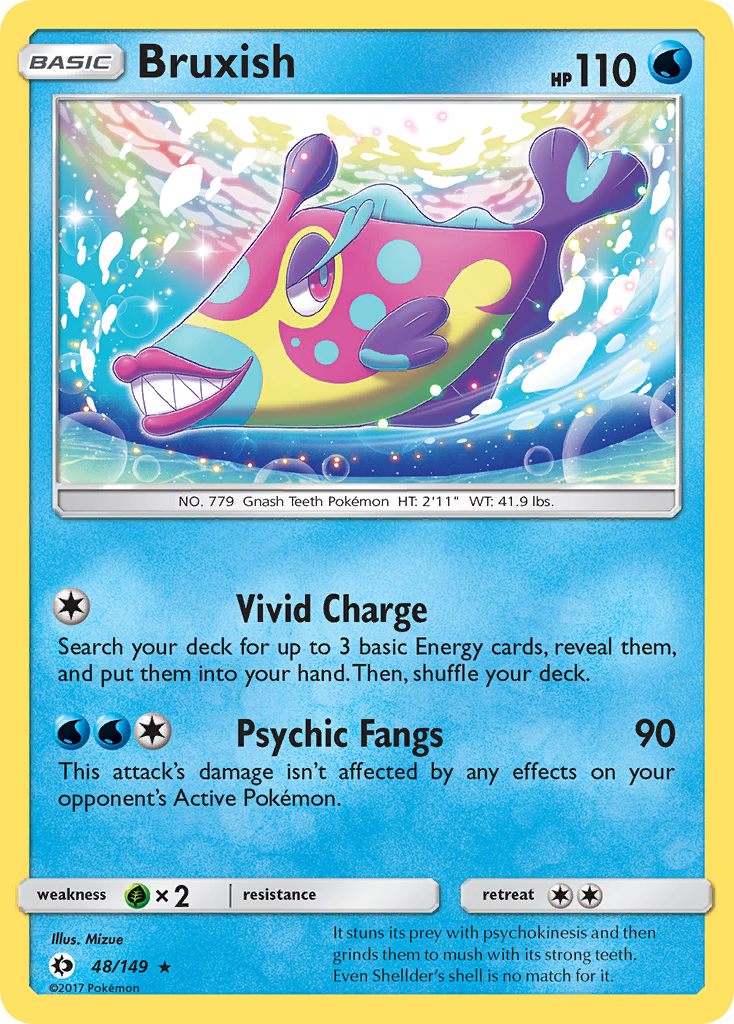 Bruxish 48/149 English Pokémon card from Sun & Moon (2017)