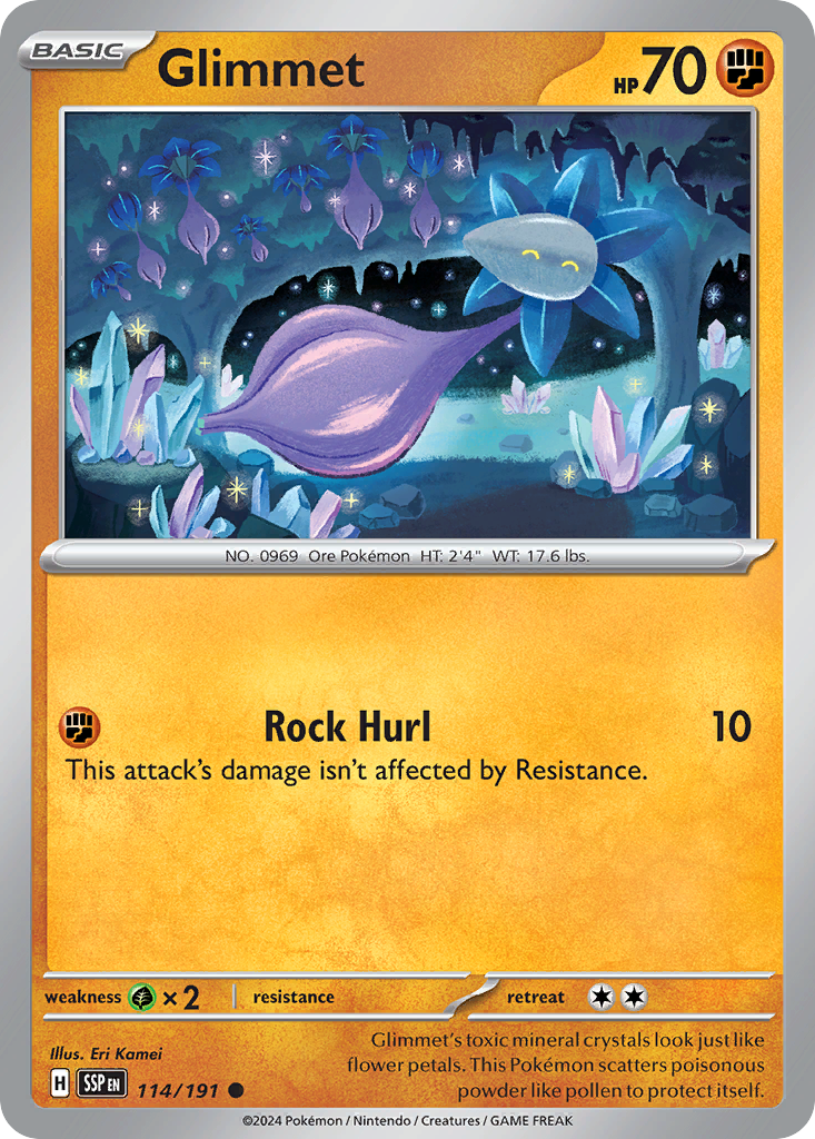 Glimmet 114/191 — English Pokémon Surging Sparks (2024)