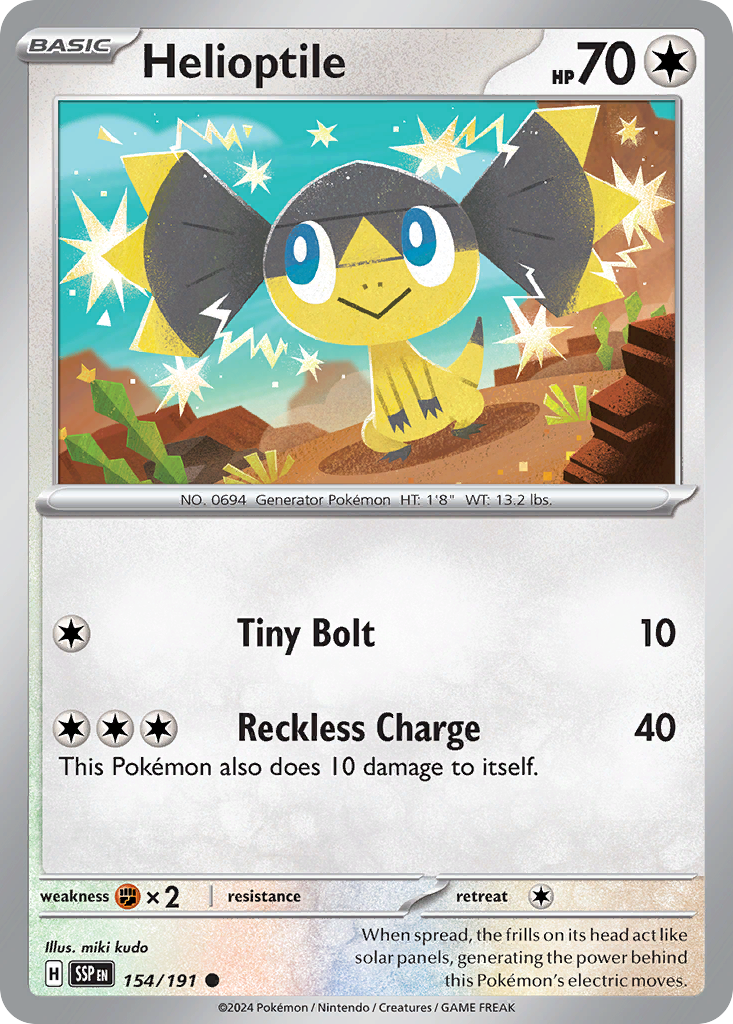Helioptile 154/191 — English Pokémon Surging Sparks (2024)