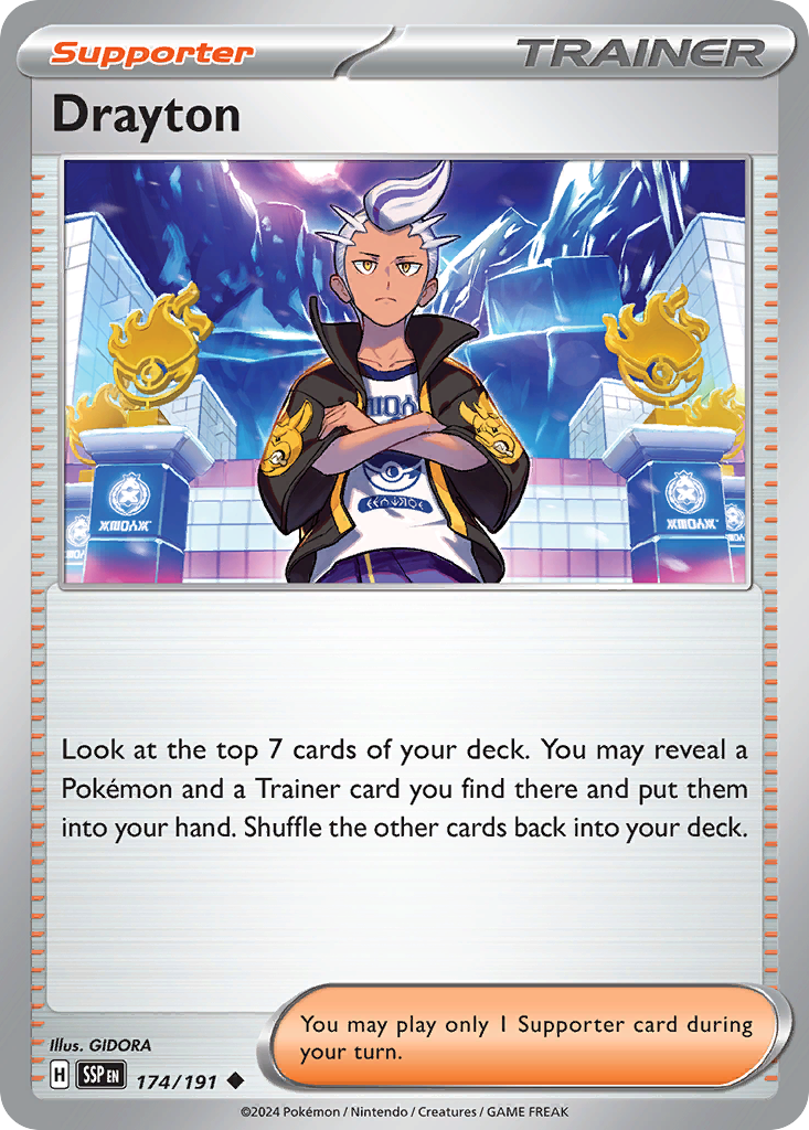Drayton 174/191 — English Pokémon Surging Sparks (2024)