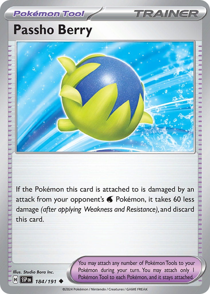 Passho Berry 184/191 — English Pokémon Surging Sparks (2024)