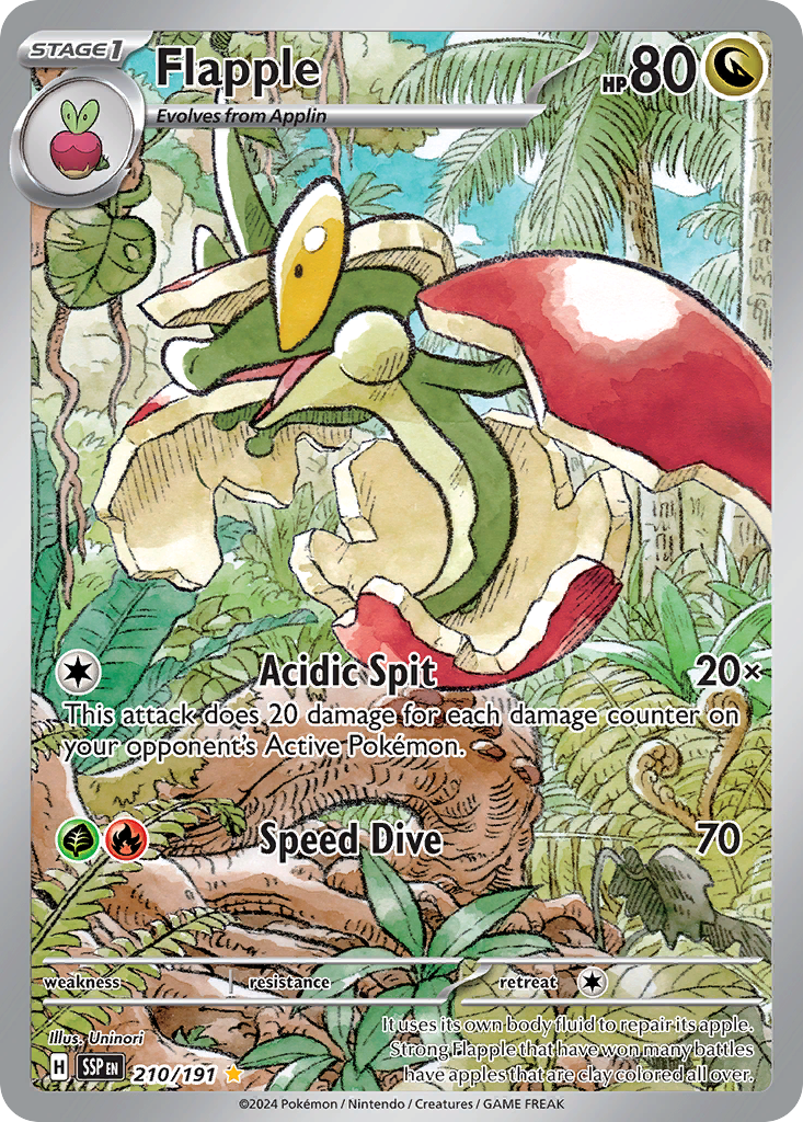 Flapple 210/191 — English Pokémon Surging Sparks (2024)