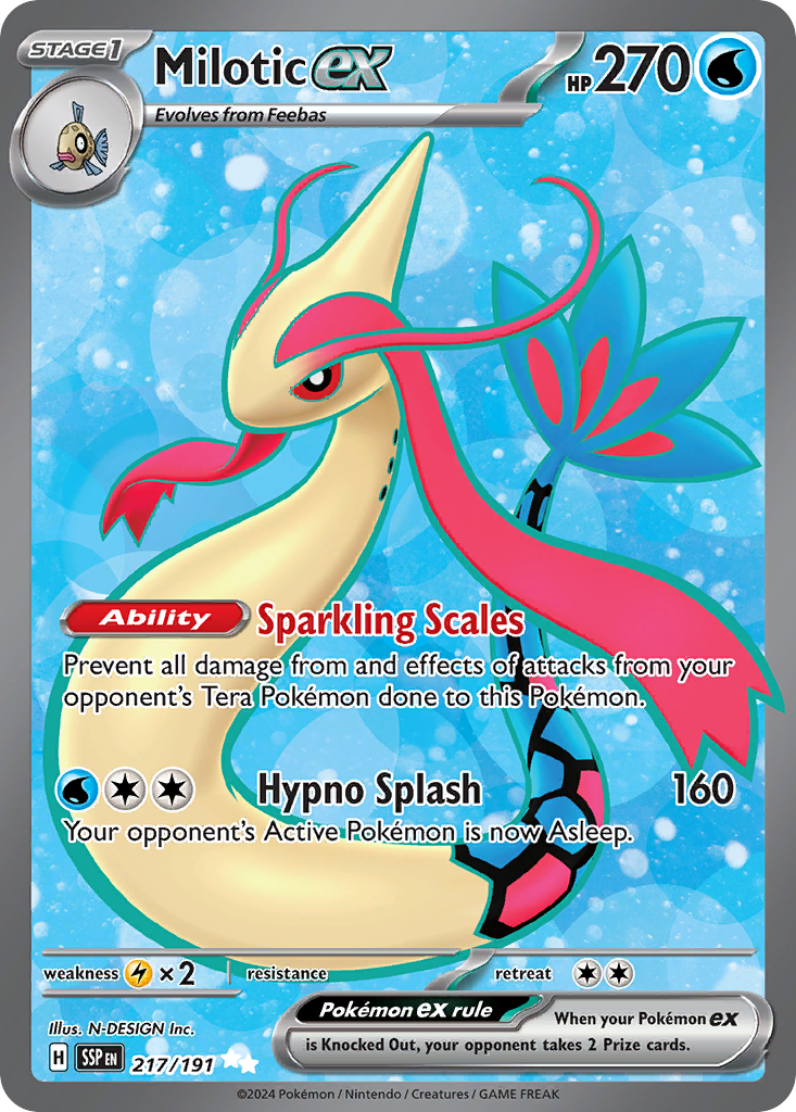 Milotic ex 217/191 — English Pokémon Surging Sparks (2024)