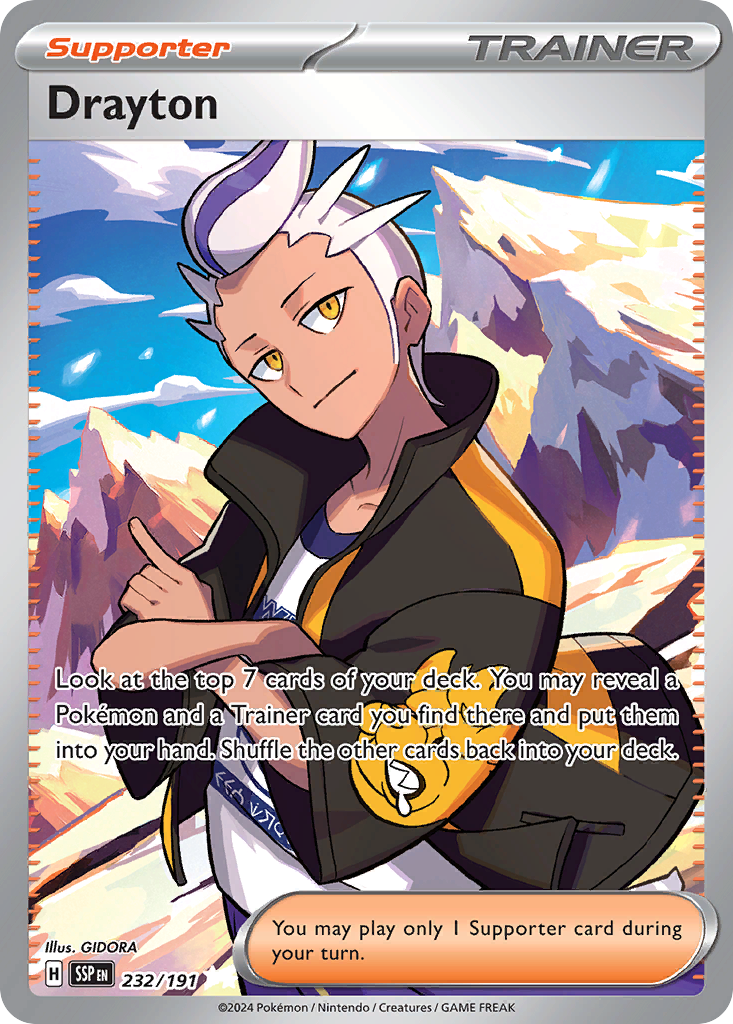 Drayton 232/191 — English Pokémon Surging Sparks (2024)