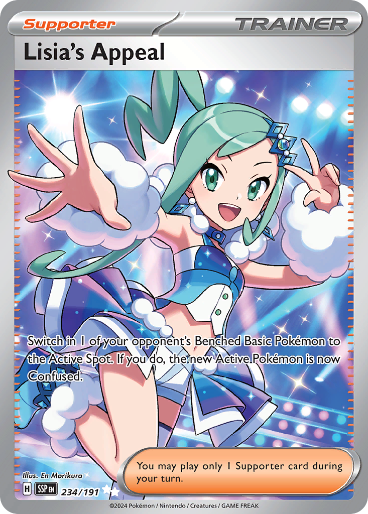 Lisia's Appeal 234/191 — English Pokémon Surging Sparks (2024)