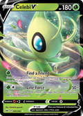 Celebi V 1/202 English Pokémon card from Sword & Shield (2020)