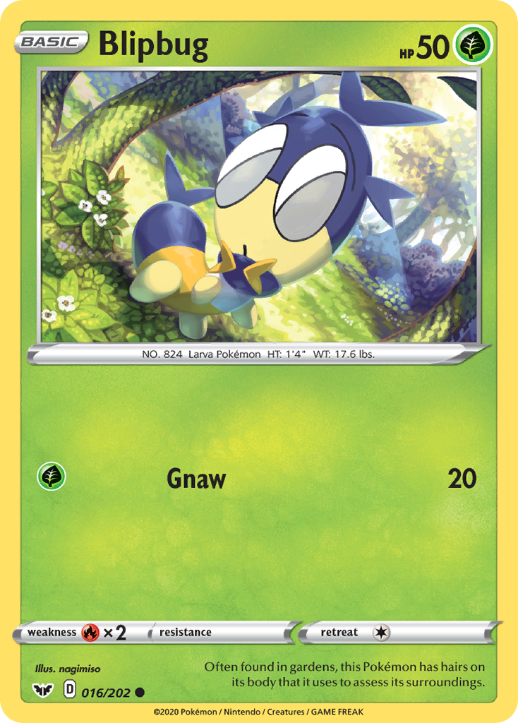 Blipbug 16/202 English Pokémon card from Sword & Shield (2020)