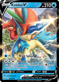 Keldeo V 53/202 English Pokémon card from Sword & Shield (2020)