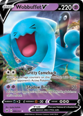 Wobbuffet V 86/202 English Pokémon card from Sword & Shield (2020)