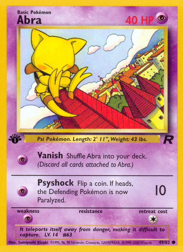 Abra 49/82 — Pokémon Team Rocket card