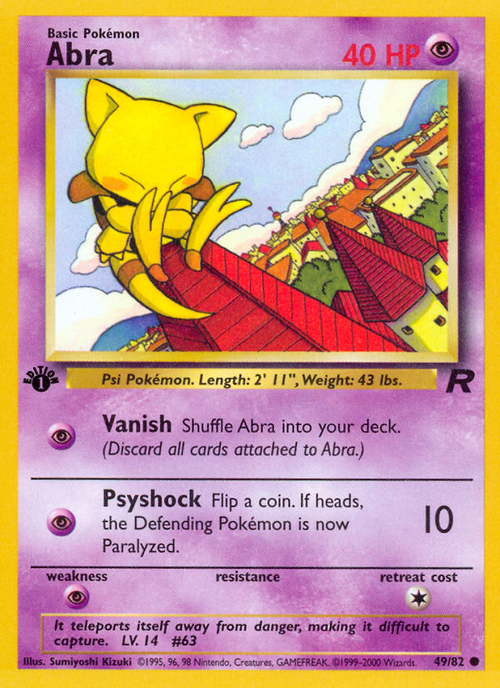 Abra 49/82 — Pokémon Team Rocket card
