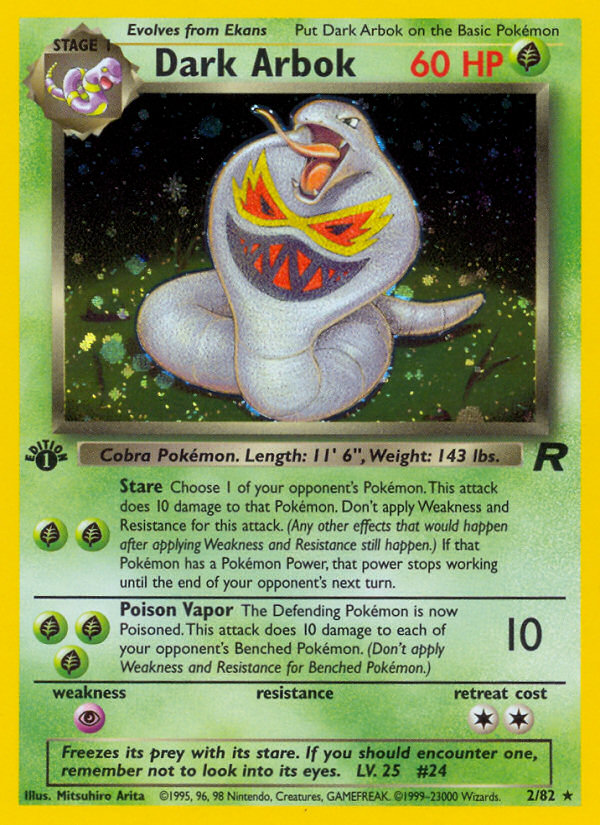 Dark Arbok 2/82 — Pokémon Team Rocket card