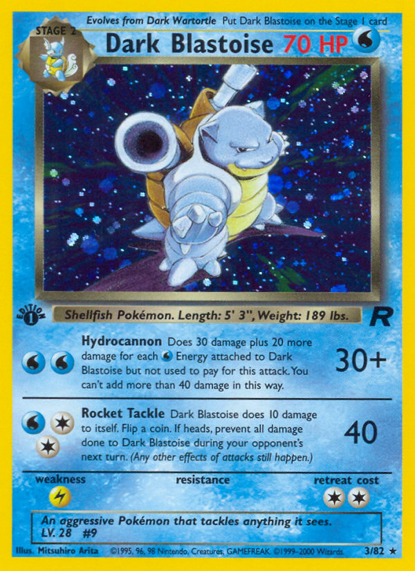 Dark Blastoise 3/82 — Pokémon Team Rocket card