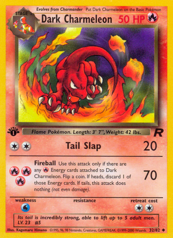 Dark Charmeleon 32/82 — Pokémon Team Rocket card
