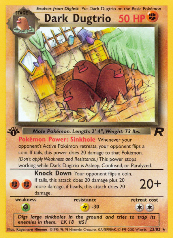 Dark Dugtrio 23/82 — Pokémon Team Rocket card